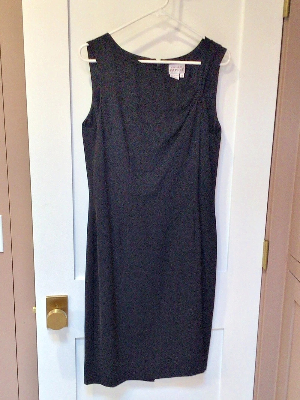 Adriana Papell￼Black Midi Sleeveless Dress Like New Size 12